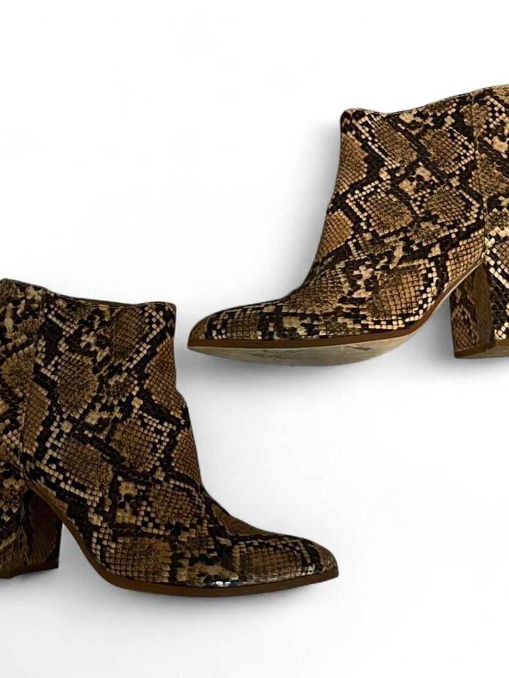 Steve Madden Snake-Print Ankle Boots